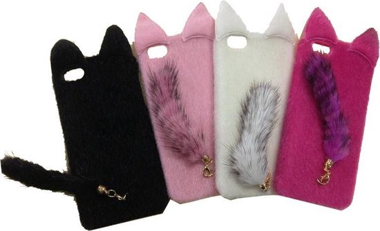 hoesten Omzet roze Katten hoesje- Cat Case Iphone 6 Knuffelbaar Zacht - Zwart | bol.com