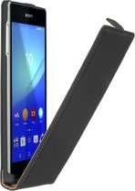 Lelycase Zwart premium leder flipcase Sony Xperia Z3 Plus / Z4 hoesje