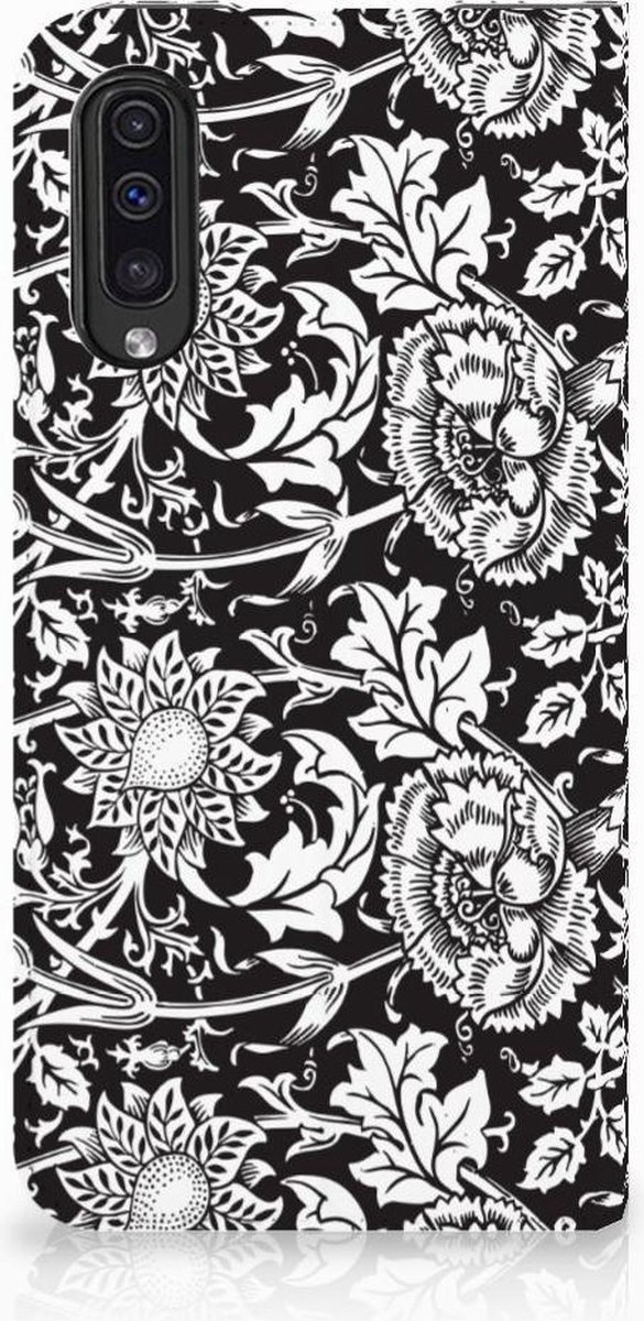 Samsung Galaxy A50 Smart Cover Black Flowers