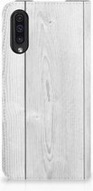 Standcase Hoesje Geschikt voor Samsung Galaxy A50 Design White Wood