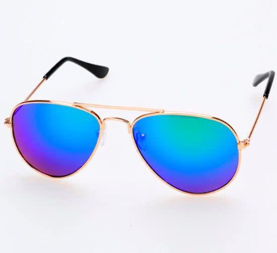 Hidzo Kinder Zonnebril Aviator Brons - UV 400 - In brillenkoker