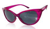 Hidzo Zonnebril Cat Eye Zwart - UV 400 - Roze Glazen