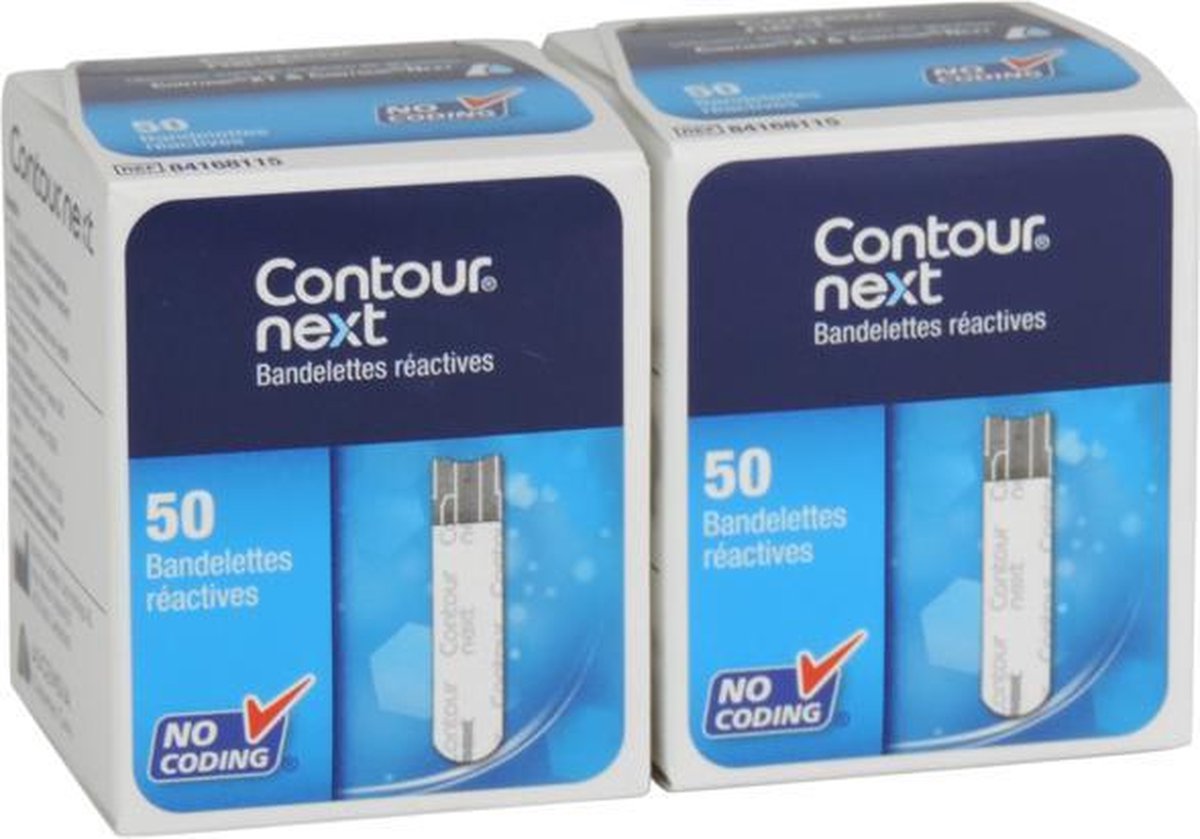 Contour NEXT bloedglucoseteststrips, Ascencia, 2 x 50 stuks