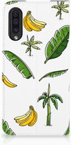 Geschikt voor Samsung Galaxy A50 Standcase Hoesje Design Banana Tree