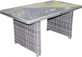 Kreta lounge-diningtafel 140x80xH70 cm grijs