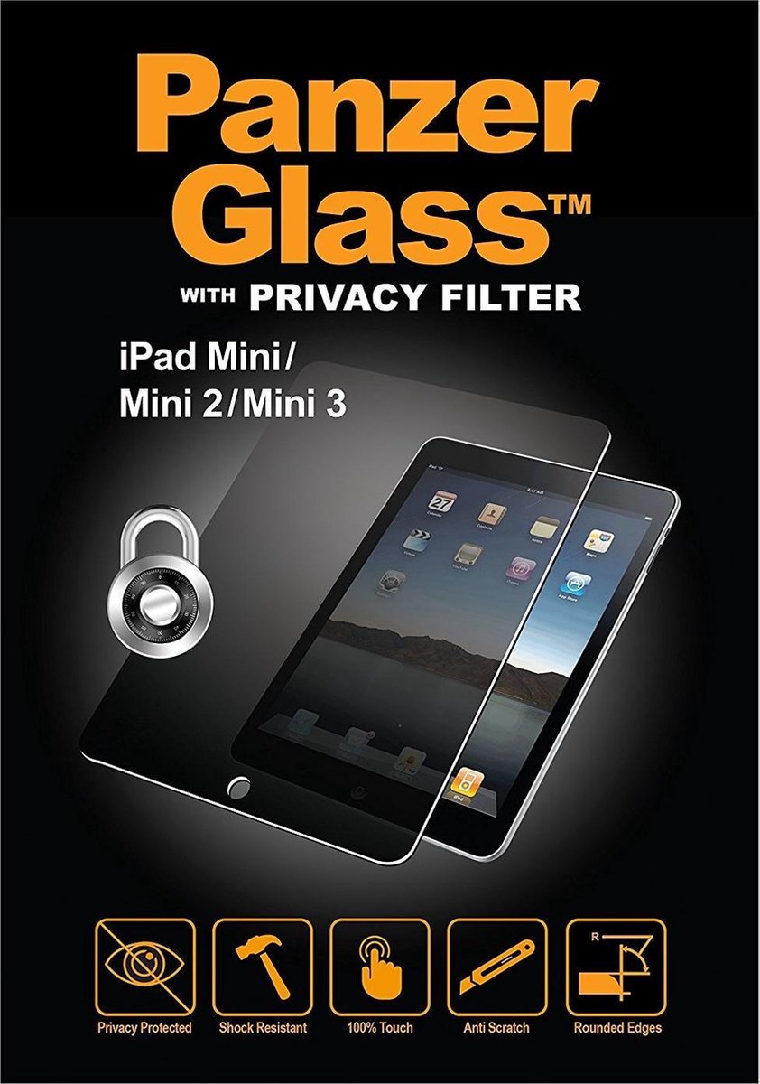 PanzerGlass Privacy Screenprotector voor iPad Mini / 2 / 3