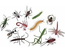 foto van Halloween -  24x Plastic insecten - Nep insecten - Speelgoed dieren van kunststof