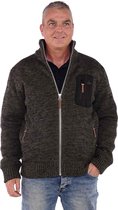 BJØRNSON EVEN Gebreid Noors Vest Acryl Winddicht Heren - Maat 6XL - Olijfgroen