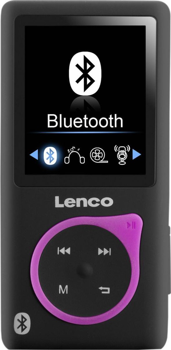 Lenco Xemio-767 BT Pink BT - MP3/MP4-speler - 8GB - Roze | bol.com