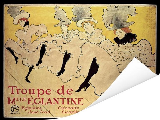 Mademoiselle Eglantine's Troupe - Peinture de Henri de Toulouse-Lautrec Poster 40x30 cm - small - Tirage photo sur Poster (décoration murale salon / chambre)