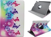 Apple iPad 9.7 (2017 & 2018) Hoes met Print - Draaibare Tablet Book Cover - Vlinders & Bloemen