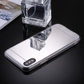 Let op type!! For geschikt voor iPhone X Acrylic + TPU Electroplating Mirror Protective Back Cover Case(Silver)