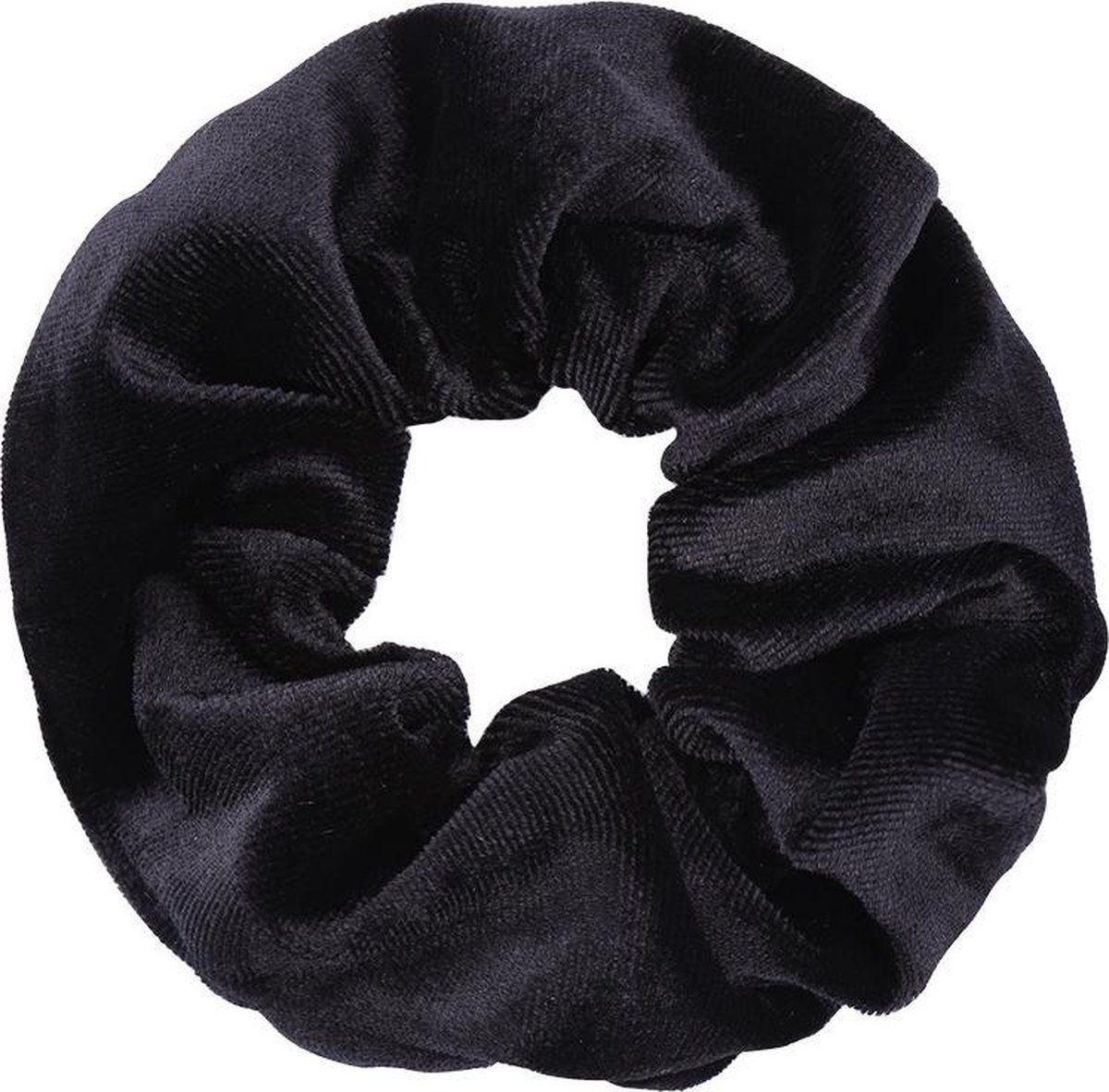 Enzo - Velvet Scrunchie - Black - Haaraccessoire