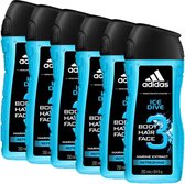 Adidas - Douchegel - 3 in 1 - Ice Dive - 6 x 250 ml