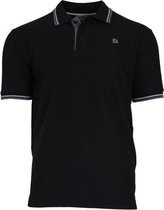 Donnay Polo Tipped - Sportpolo - Heren - Maat L - Zwart