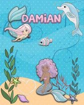 Handwriting Practice 120 Page Mermaid Pals Book Damian