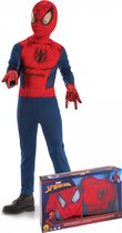 Rubies - Klassiek Spider-Man jongenskostuum in cadeauverpakking - 110/116 (5-6 jaar) - Kinderkostuums