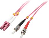 Lindy 46351 Glasvezel kabel 2 m OM4 LC ST Roze