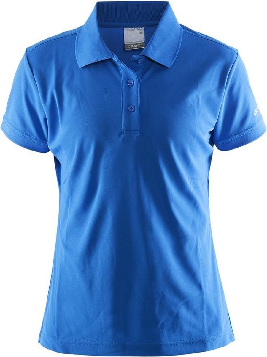 Craft Pique Classic t-shirt Dames Polo blauw Maat XS