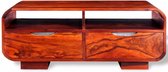 Salontafel 90x40x35 cm massief sheesham hout (incl. vloerviltjes)