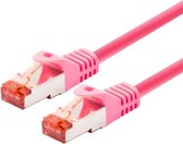 LOGON TCR66SS010M netwerkkabel 1 m Cat6 S/FTP (S-STP) Magenta