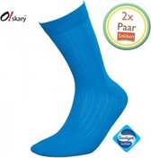 Sokken heren | 3 Paar Herensokken Aqua blauw | Naadloze sokken | Anti-bacterieel door Zwitserse Sanitized® | 43-46