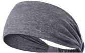 hoofdband - grijs - polyester – zweetbandje - licht – hoofdbandje - sport en casual gebruik - unisex - sportband