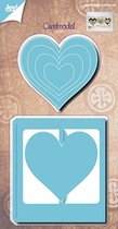 Joycrafts Snijstencil- Cardmodel heart 6002/0556