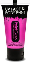 PaintGlow - UV Face & Body paint - Blacklight verf - Festival make up - 50 ml - Roze