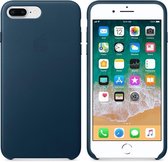 Apple lederen hoesje voor iPhone 7 Plus en iPhone 8 Plus - Kosmosblauw