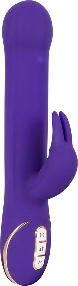 Goedkoopste Vibe Couture – Tres Chic Bunny Vibrator met Rechte Verdikte Kop en Krachtige Motoren – 23 cm – Paars