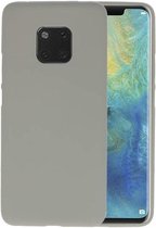 Bestcases Color Telefoonhoesje - Backcover Hoesje - Siliconen Case Back Cover voor Huawei Mate 20 Pro - Grijs