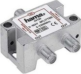 Hama SAT Distributor, 2 Way, Fully Shielded F 2 x F Zilver