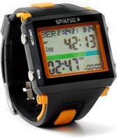 SPINTSO Pro - Scheidsrechtershorloge - 50 x 45 mm - zwart/oranje