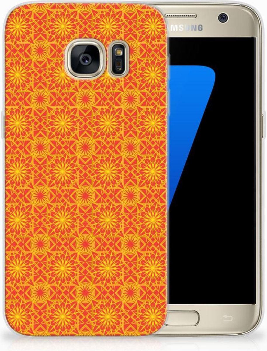 Samsung Galaxy S7 TPU bumper Batik Oranje