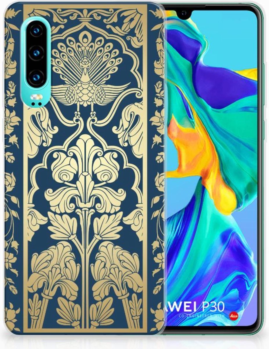Huawei P30 TPU Case Beige Flowers