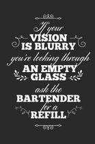 If Your Vision Is Blurry You're Looking Through An Empty Glass, Ask The Bartender For A Refill