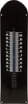 Thermometer emaille zwart 12x43cm
