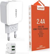 LDNIO A2202 oplader met 1 laadsnoer Micro USB Kabel geschikt voor o.a Honor 5C 5X 6 7 7A 7C 7S 8X 9 Lite