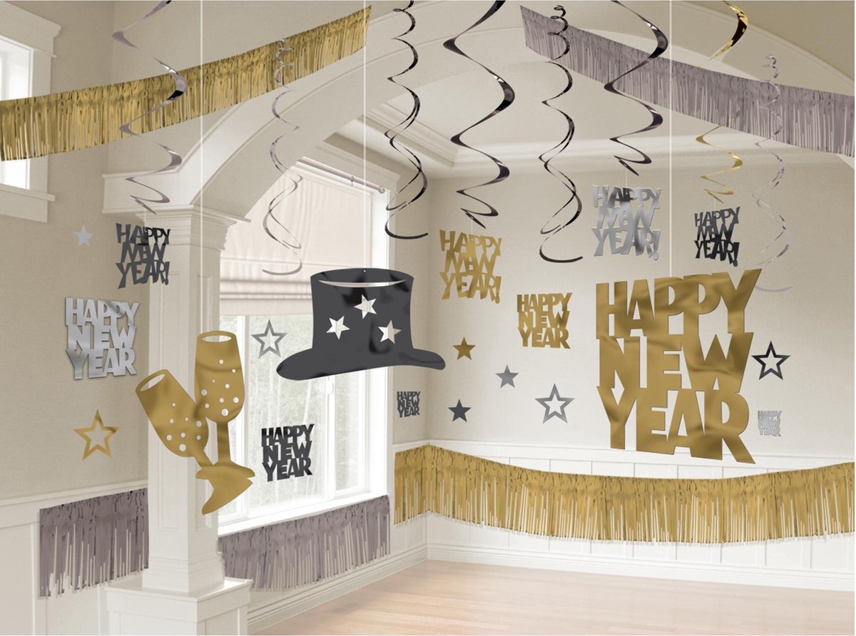 Feestzaal versiering Happy New Year - Feestdecoratievoorwerp