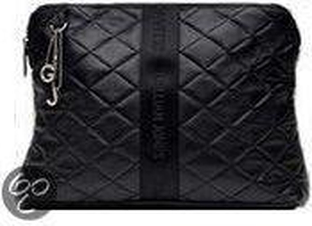 Gillian Jones Toilettas - Leer- Zwart - 19x3x15cm