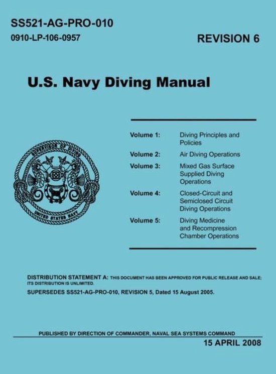 U.S. Navy Diving Manual (Revision 6, April 2008) - cover