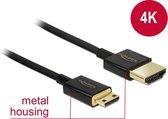 DeLOCK 84777 HDMI kabel 1,5 m HDMI Type A (Standaard) HDMI Type C (Mini) Zwart