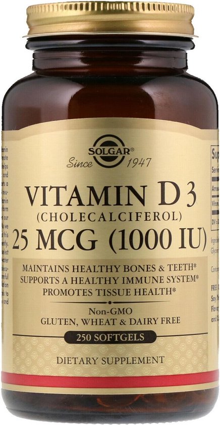Solgar Vitamins - Vitamin D-3 (Cholecalciferol) 25 mcg/1000 IU | bol