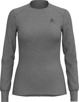 Odlo Bl Top Crew Neck L/S Active Warm Dames Thermoshirt - Grey Melange - Maat XS
