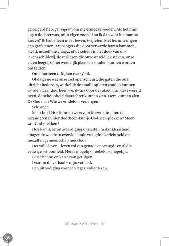 Boekpagina met tekst over God en het leven.