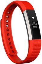 KELERINO. Siliconen bandje voor Fitbit Alta - Rood - Small