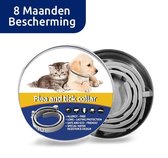 Vlooienband Hond – Vlooienmiddelen – Anti Vlooien en Teken - Alle Honden – Vlooienband voor Hond – 8 Maanden bescherming – Ongedierte Bestrijding – Beste Kwaliteit – One Size Fits All - Grijs