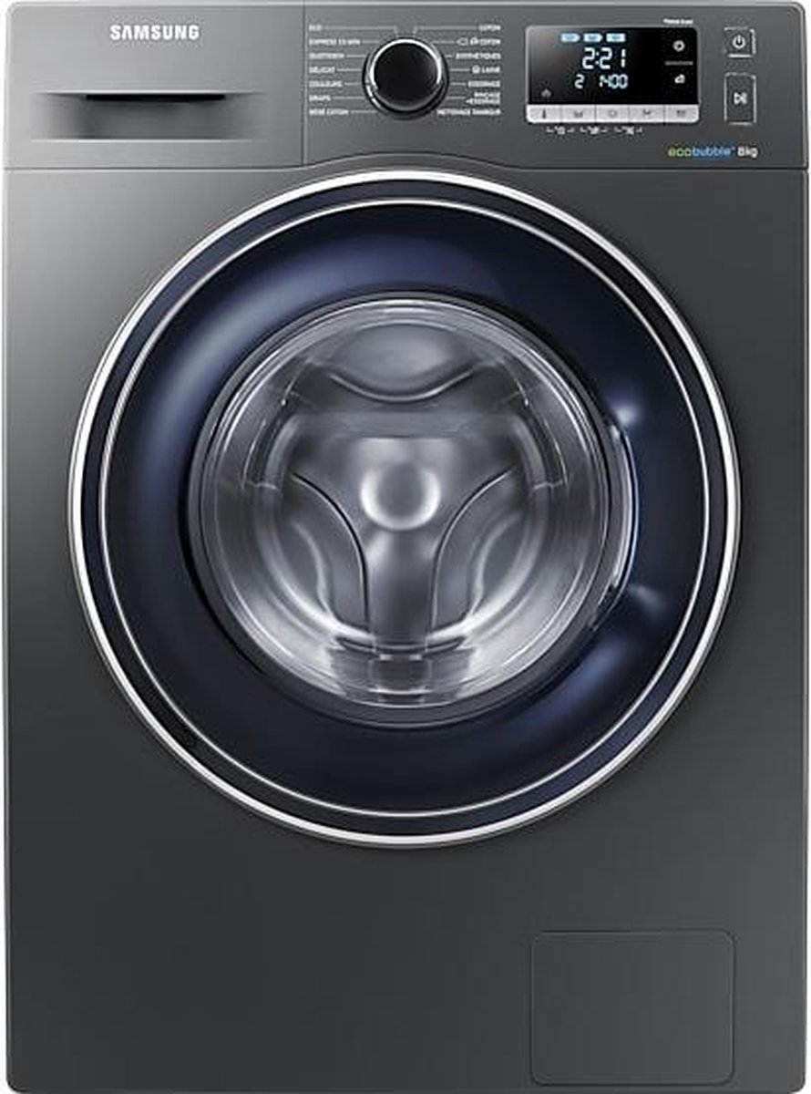Samsung WW80J5556FX wasmachine 8 1400 RPM Grijs, Metallic | bol.com