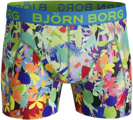 Bjorn Borg Boxershort 1-Pack Microfiber Neon Flower Biscay Green | bol.com